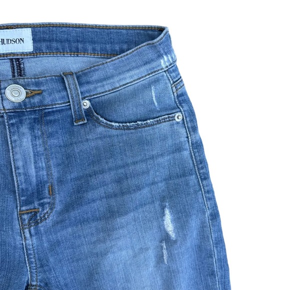 Hudson Super Skinny Jeans Womens Mid Rise Distressed Ankle Stretch 25 - Picture 5 of 15